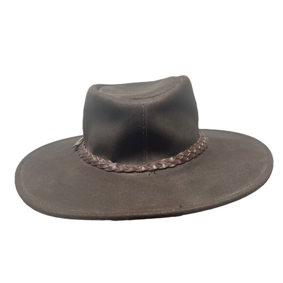 Christopher Jozy XS 6 1/2 Leather Wallaroo Oiled Australian Aussie Outback Hat - Picture 5 of 9